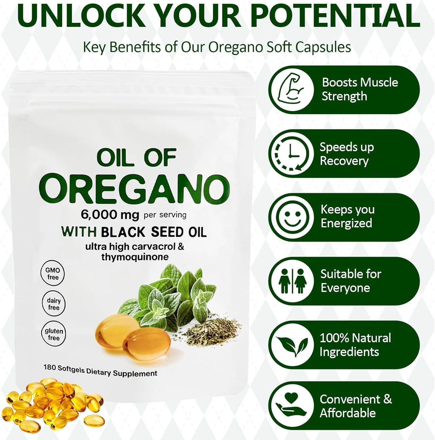 Oregano Oil with Black Seed Oil – Immune & Antioxidant Support