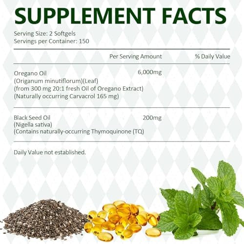 Oregano Oil with Black Seed Oil – Immune & Antioxidant Support
